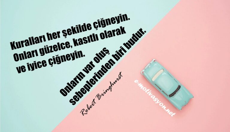 "Kuralları her şekilde çiğneyin. Onları güzelce, kasıtlı olarak ve iyice çiğneyin. Onların var oluş sebeplerinden biri budur." Robert Bringhurst